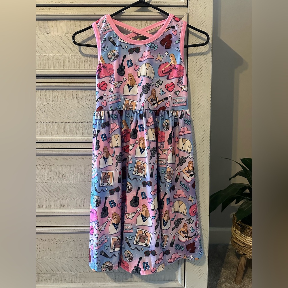 Kids Casual Dress with Taylor Swift Print - Never Worn